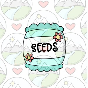 Seed packet cookie cutter