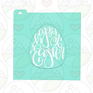 Plantilla de huevo de Pascua feliz