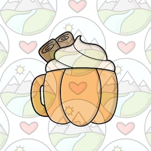 Whipped Cream pumpkin Mug Cookie Cutter