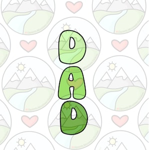 Juego de cortadores de galletas de 2 piezas con letras individuales de papá
