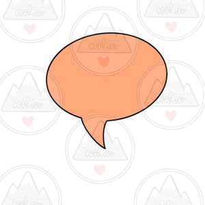 Speech bubble cookie cutter