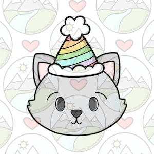 Party Cat cookie cutter