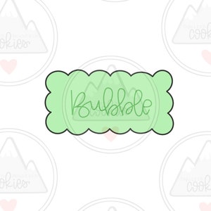 Rectangle Bubble plaque Cookie Cutter