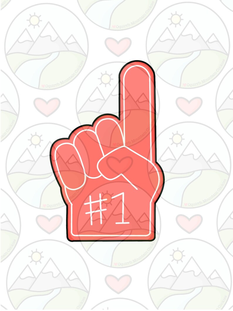 Foam Finger Cookie Cutter Etsy