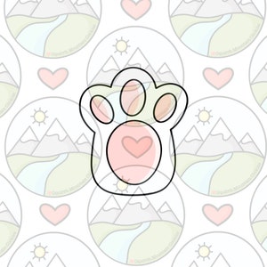 Bunny foot cookie cutter