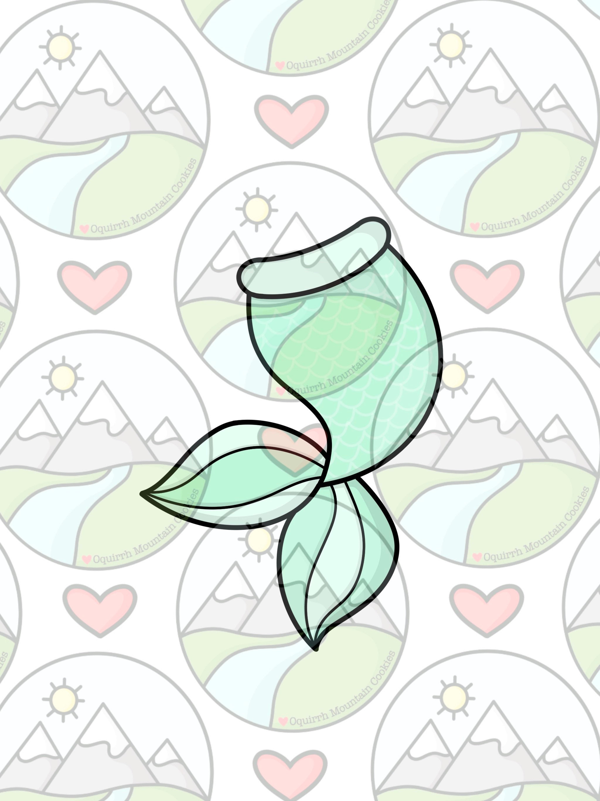 Mermaid tail cookie cutter