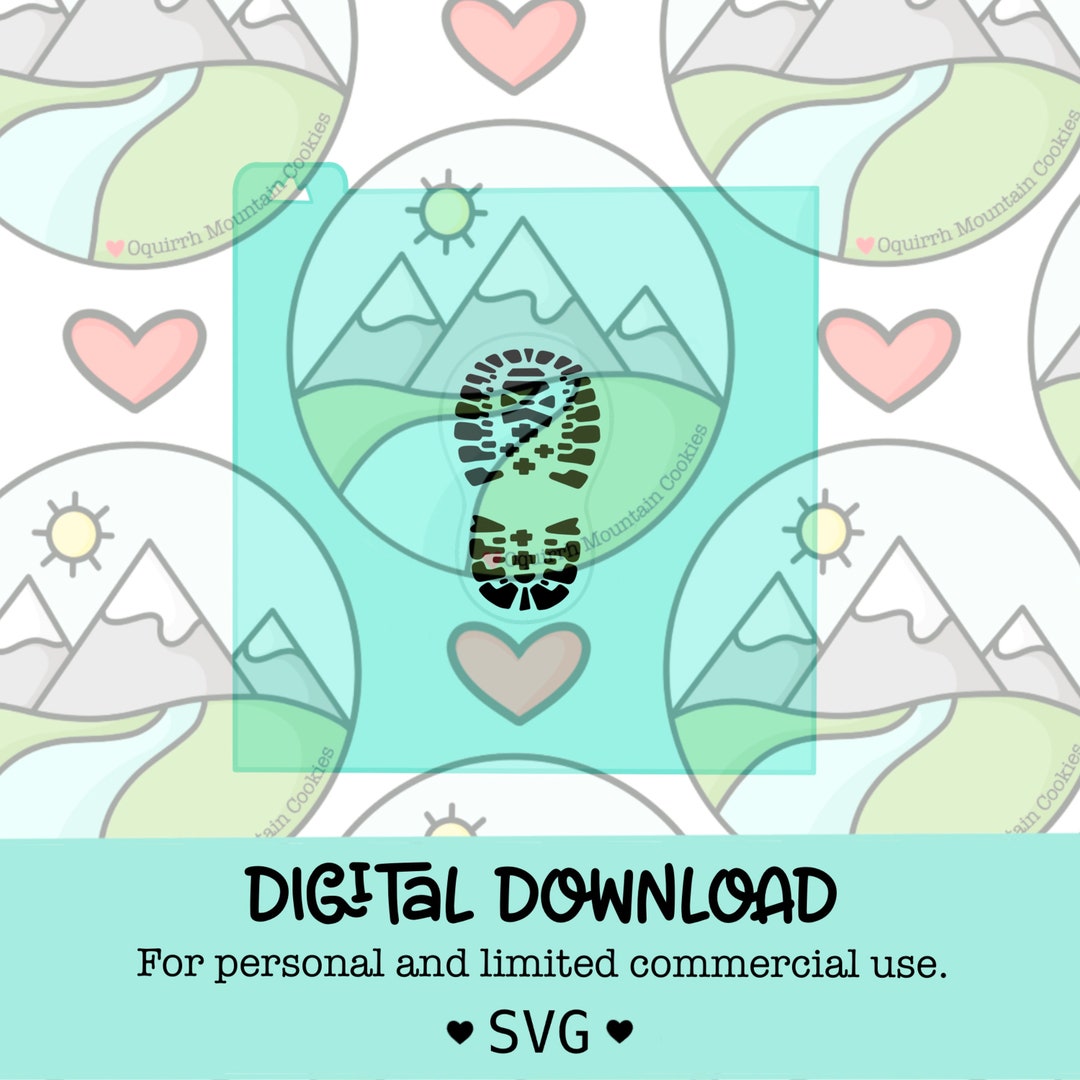 Boot Print Stencil Digital Download - Etsy