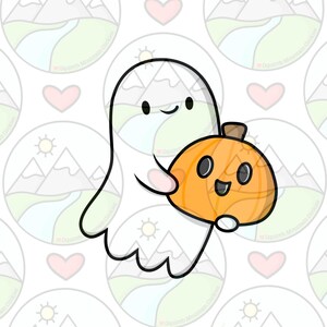 Ghost With Pumpkin cookie cutter