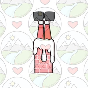 Tall Santa in chimney Cookie Cutter