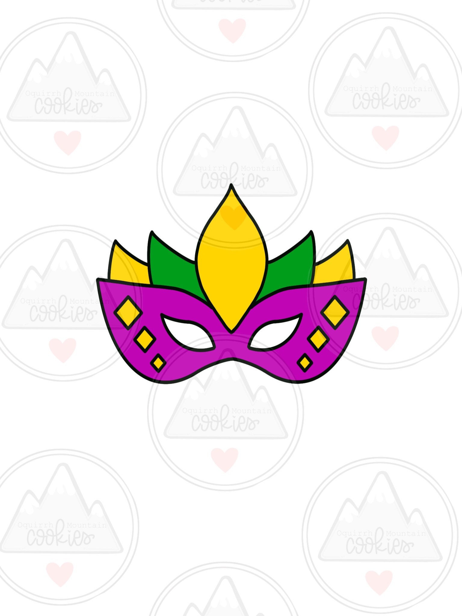 Mardi Gras - Masquerade Mask 266-G453 Cookie Cutter Set