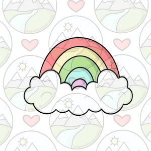 Cloud rainbow Cookie Cutter