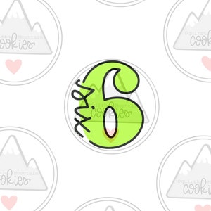 6 with letters cookie cutter