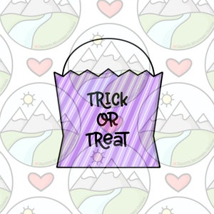 Trick or treat bag cookie cutter