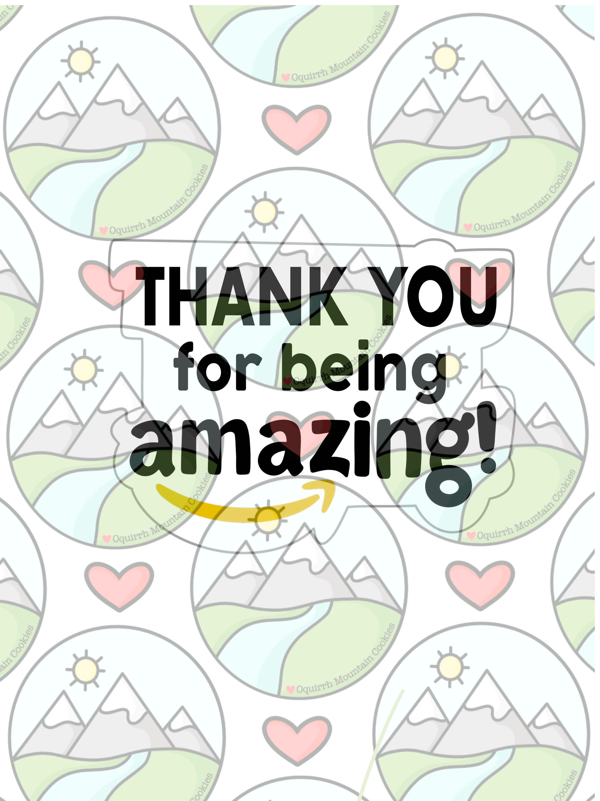 Thank You for Being Amazing Cookie Cutter - Etsy