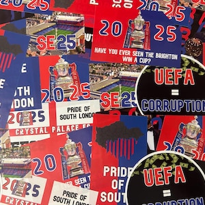 25/26 クリスタル・パレス / CPFC ホーム＆アウェイ ステッカー（50枚）