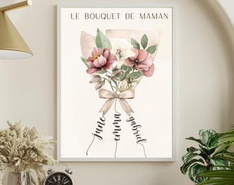 Cadeau Maman/Mamie - Fête des mères - Fêtes des grands-mère Affiche Bouquet