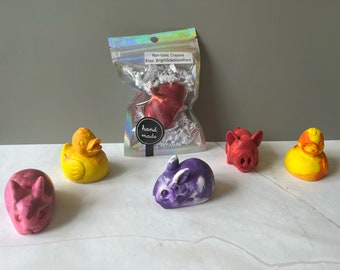 Crayons de couleur 3D non toxiques emballés individuellement : des animaux de la ferme pour des cadeaux