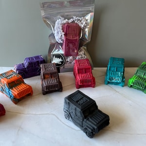 Individually Packaged Non-toxic 3D Handmade Crayons; Trucks