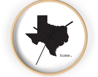 Texas Home Wall Clock