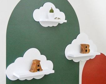 Cloud Nursery Shelves, Kids Room Floating Decor