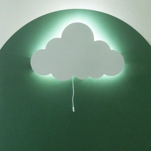 Cloud Night Light, Cloud Nursery Wall Light, Cute Cloud Lamp for Kids Room, Battery-operated Hanging Cloud Night Lights