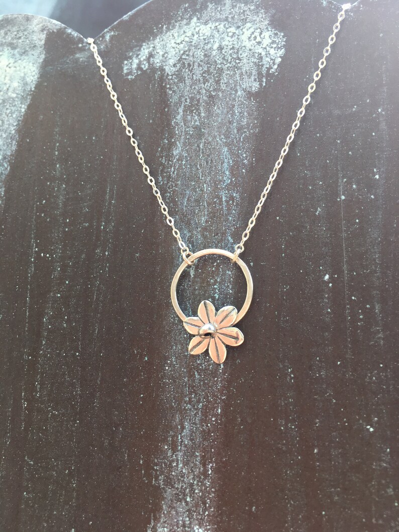 Wedding Gift Flower pendant MIL Gift Charm necklace Gift for her flower necklace Nature jewelry