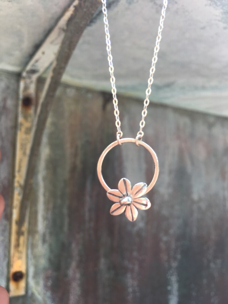 Wedding Gift Flower pendant MIL Gift Charm necklace Gift for her flower necklace Nature jewelry