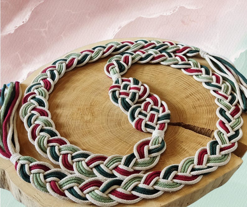 Celtic Rope Ribbon Celtic Knot Handfasting Cord - Double Heart Wedding Ribbon Christmas - Etsy