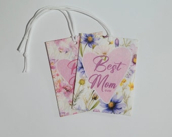 Floral UNSCENTED Felt "Best Mom Ever" Car Air Fresheners