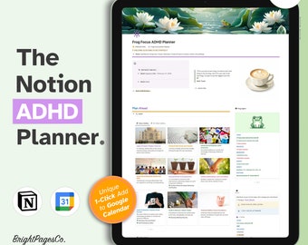 Notion Template ADHD Digital Planner Notion Dashboard ADHD Planner Adult Notion Life Planner ADHD Weekly Planner Mood Tracker Task Tracker