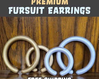 Metallic Fursuit Earrings: 3D Printed Costume Accessory