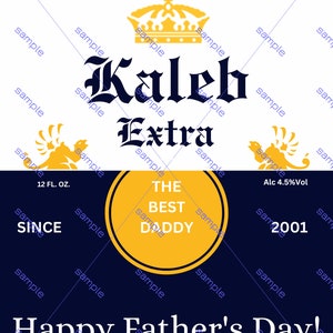 Father&#39;s Day Personalized Beer Labels / Father&#39;s Day Gift Ideas