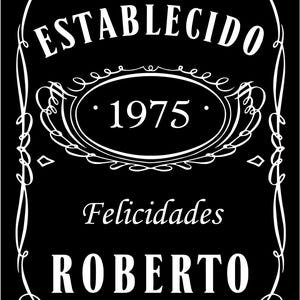 Custom Whiskey Label / Digital Download / Father&#39;s Day Gift