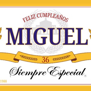 Custom Modelo Beer Label 12oz – Digital Download – Personalized Beer Label for Dad, Birthday, Party Favor, Printable Gift for Him
