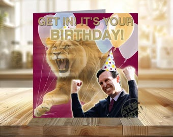 Unai Emery - "Get In! It's Your Birthday!" - Aston Villa, The Lion Rampant! Birthday Card