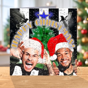 Bruno Guimaraes, Joelinton Frohe Weihnachten / Happy Newcastle-mas / Happy Toonarmy-mas Newcastle United Frohe Weihnachten Karte