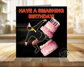 King Cantona/Eric Cantona Kung Fu Kick Manchester United Happy Birthday Card - Have A Smashing Birthday!