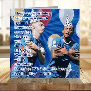 Cole Palmer, Joao Pedro Chelsea Birthday Card - FIFA Club World Cup Winners Birthday message - I hope your birthday brings you as much joy..