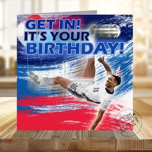 Jude Bellingham - "Steig ein! Du hast Geburtstag!" - England Fußball alles Gute zum Geburtstag Karte