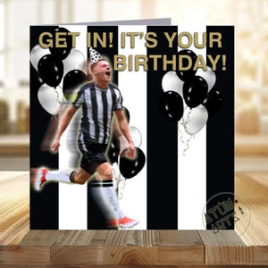 Harvey Barnes - "Entre, é seu aniversário!" - Cartão de Feliz Aniversário do Newcastle United
