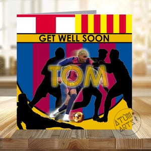 Carte de rétablissement personnalisable Lamine Yamal Barcelona - Ajoutez un nom - Carte de rétablissement inspirante pour un fan de football / joueur de football
