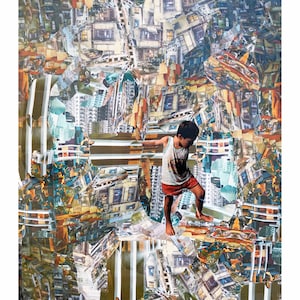 INNER CITY - コラージュアート - A3プリント