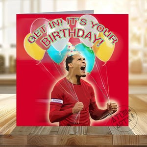 Virgil van Djerk - "Steig ein! Du hast Geburtstag!" - "Happy Birthday" - Jubiläums-Geburtstagskarte Mehrere Kartendesigns