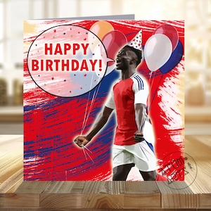 Cartão de feliz aniversário do Bukayo Saka Arsenal