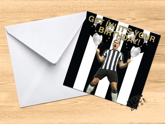 Newcastle Unted Brthday Card | Football Card | Personalsed Card - View #3