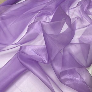 Lavender Organza Fabric by the Yard, Lilac Crystal Organza Fabric ...
