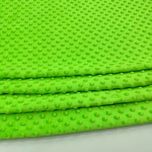 Lime Green Minky Dot Fleece Fabric by the Yard, Lime Green Minkee Polka Dot  Fabric, Lime Plush Minky Fabric for Soft Blankets, Baby Blanket