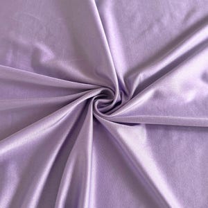 Lilac Milliskin Nylon Spandex Fabric by the Yard, Premium Quality 4-Way Stretch Lilac Spandex Fabric for Bodysuit, Gowns, Leggings, Swimwear
