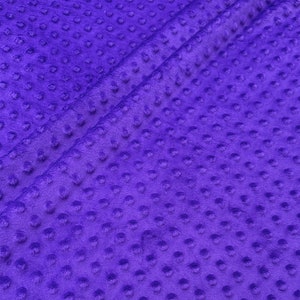 Purple Minky Dot Fleece Fabric by the Yard, Purple Minkee Polka Dot  Fabric, Purple Plush Minky Fabric for Soft Blankets, Baby Blanket