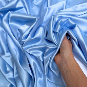 Baby Blue Silk Faille Fabric main image 1